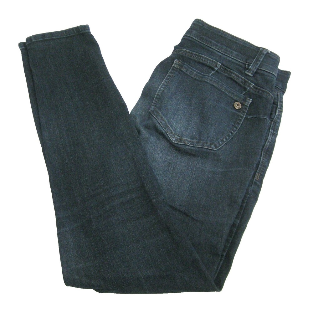 Democracy Jeans Womens Size 8 Blue Denim Pants 6 Pockets Ab-Solution Zipper Fly